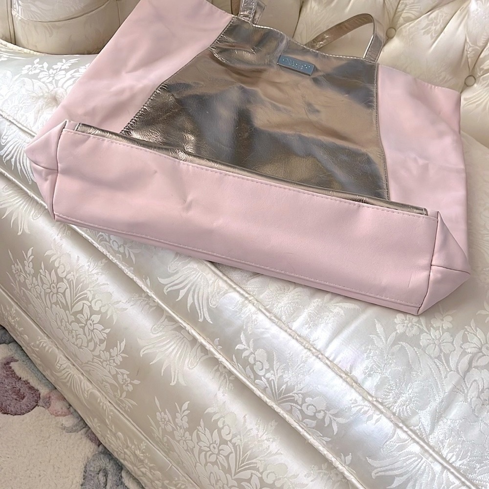 NWOT Jimmy Choo Parfums Pale Pink Tote Gold Metallic Detail Shoulder Bag Purse - Picture 11 of 14